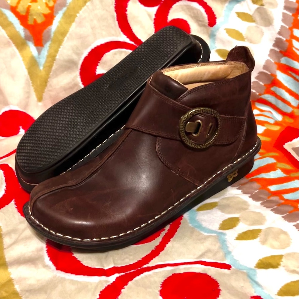 Alegria Caiti Brown Leather Boots Size 39